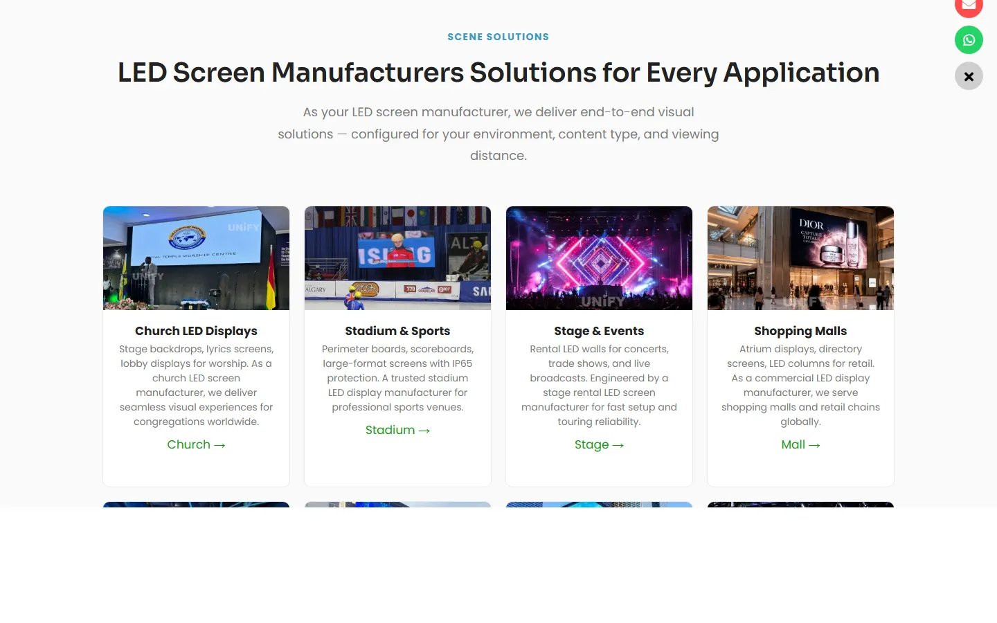 UnifyLED official website screenshot