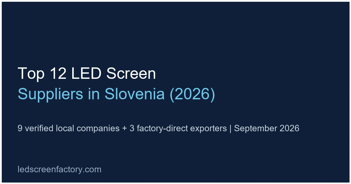 Top 12 LED screen suppliers in Slovenia 2026 — ranking cover, ledscreenfactory.com