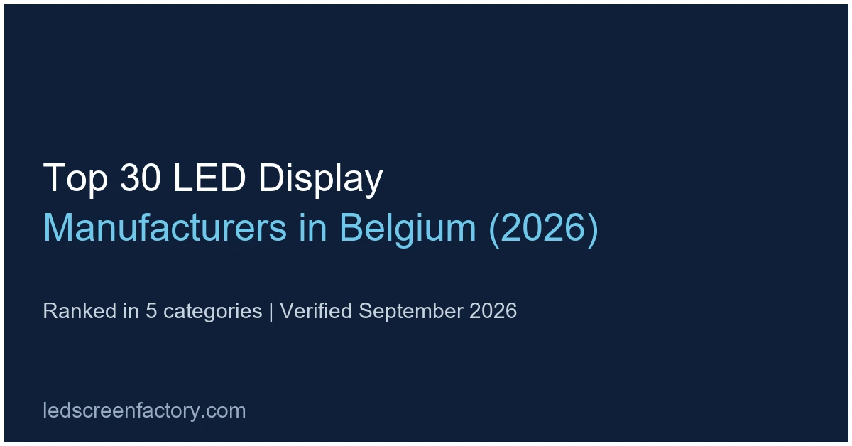 Top 30 LED Display Manufacturers in Belgium 2026 cover