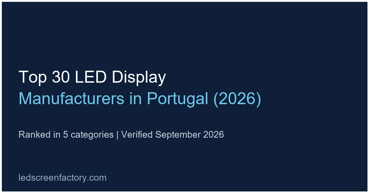 Top 30 LED Display Manufacturers in Portugal 2026 cover