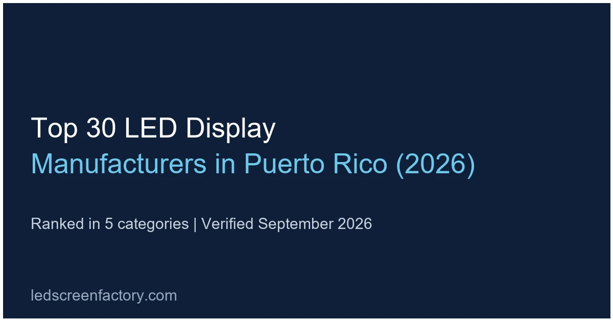 Top 30 LED Display Manufacturers in Puerto Rico 2026 cover