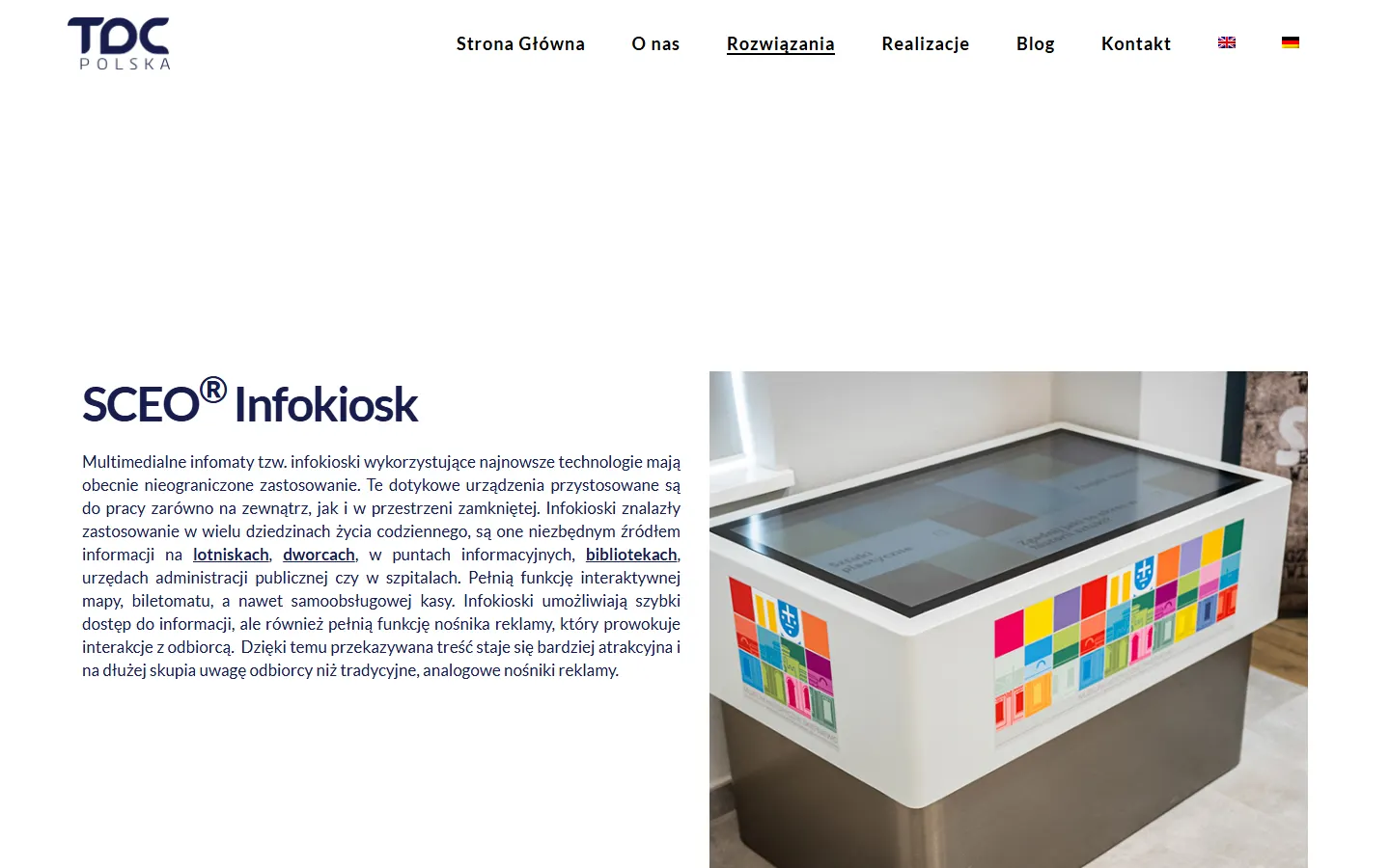 TDC Polska official website screenshot