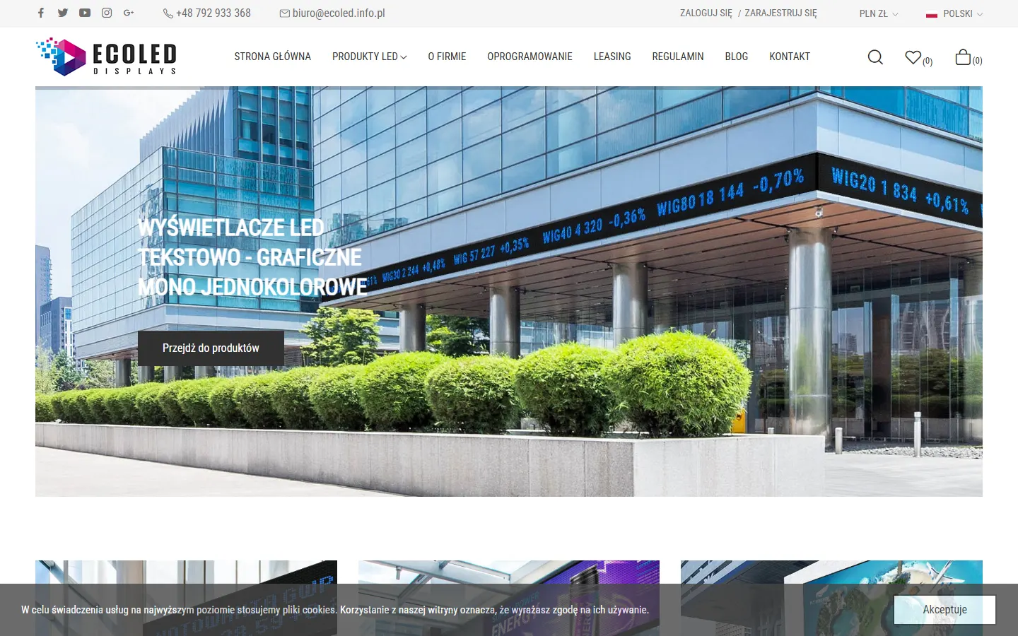 ECO LED official website screenshot