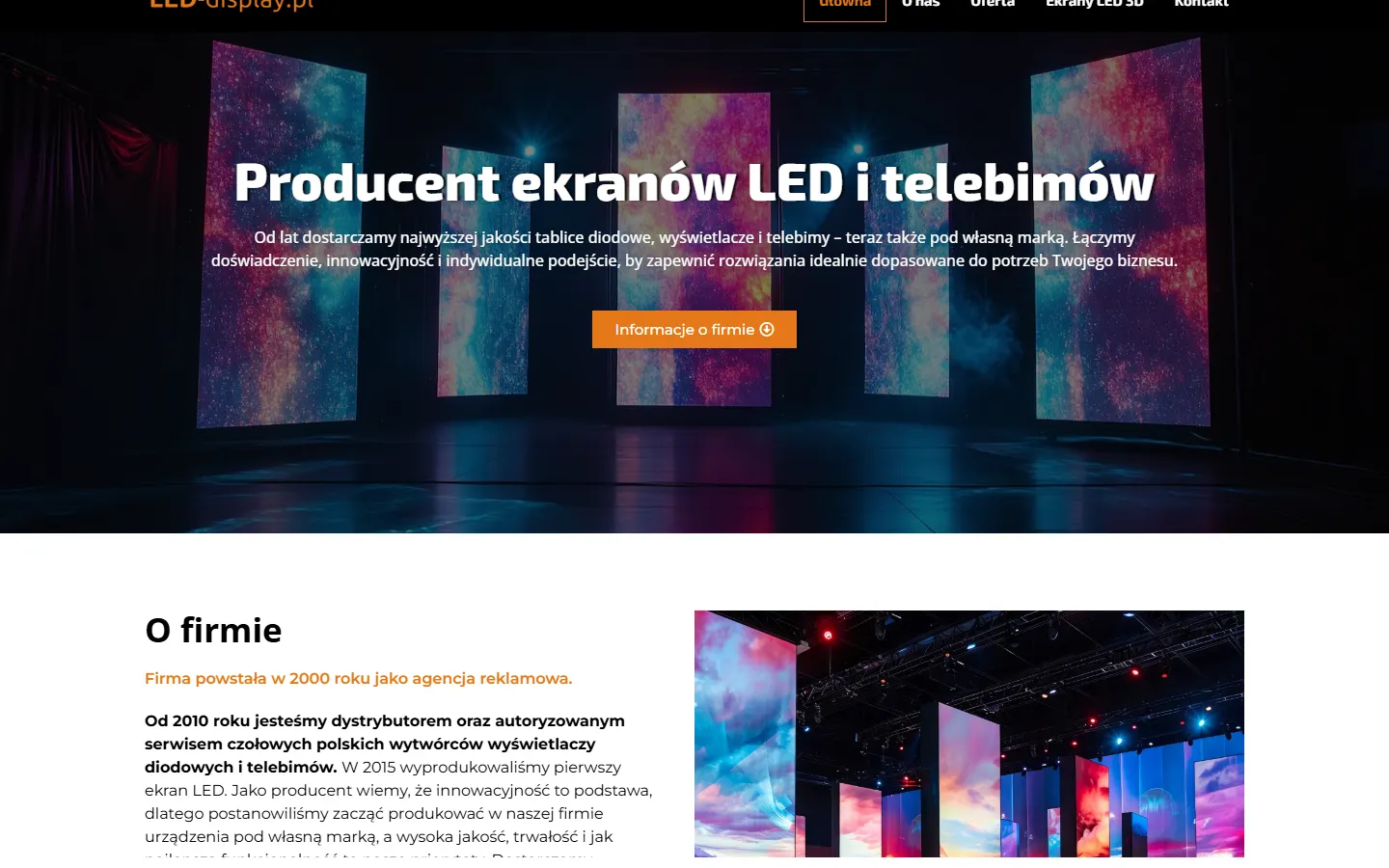 LED-Display official website screenshot