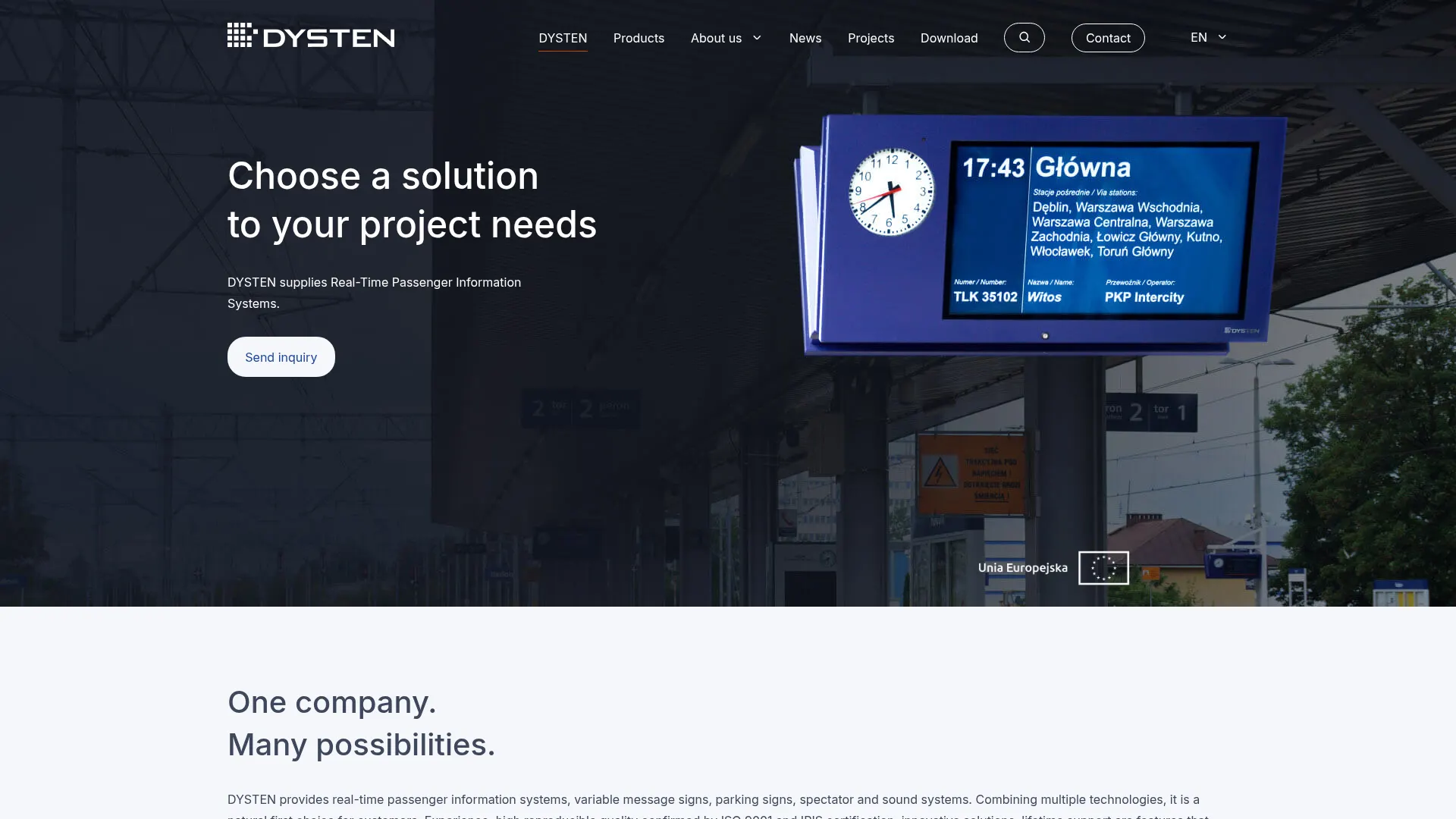 Dysten official website screenshot