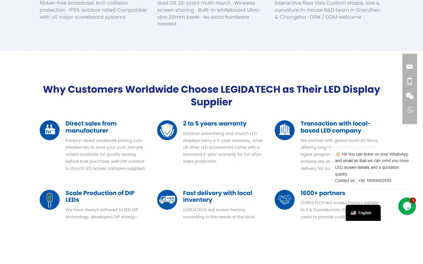LedScreenFactory official website screenshot