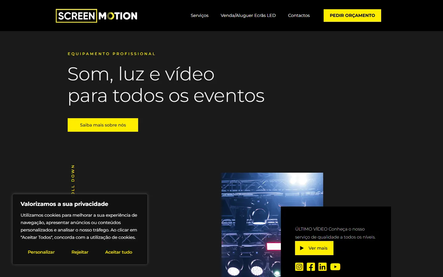 Screen Motion official website screenshot