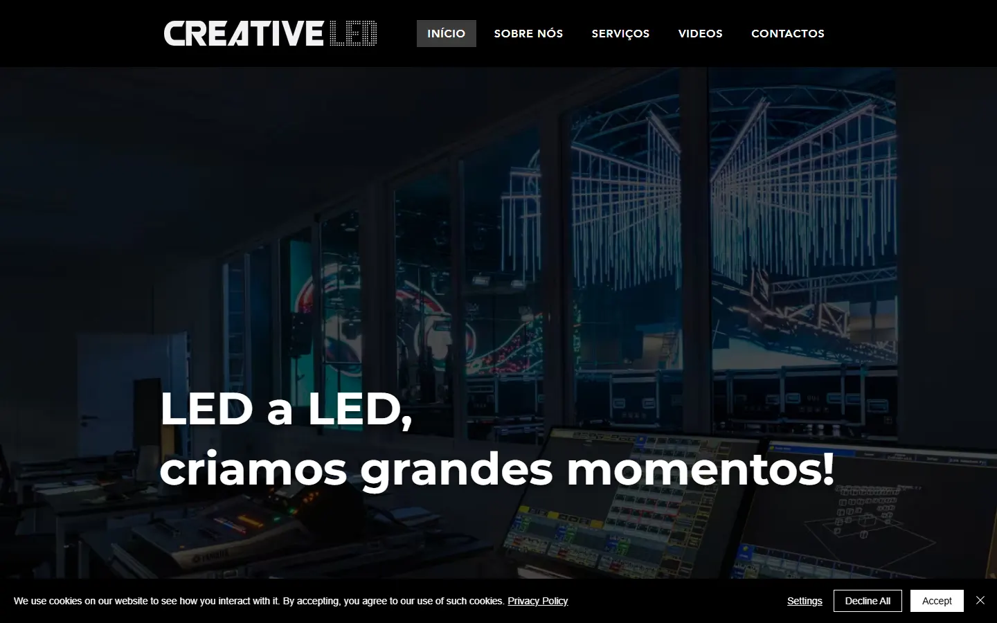 Creative LED official website screenshot