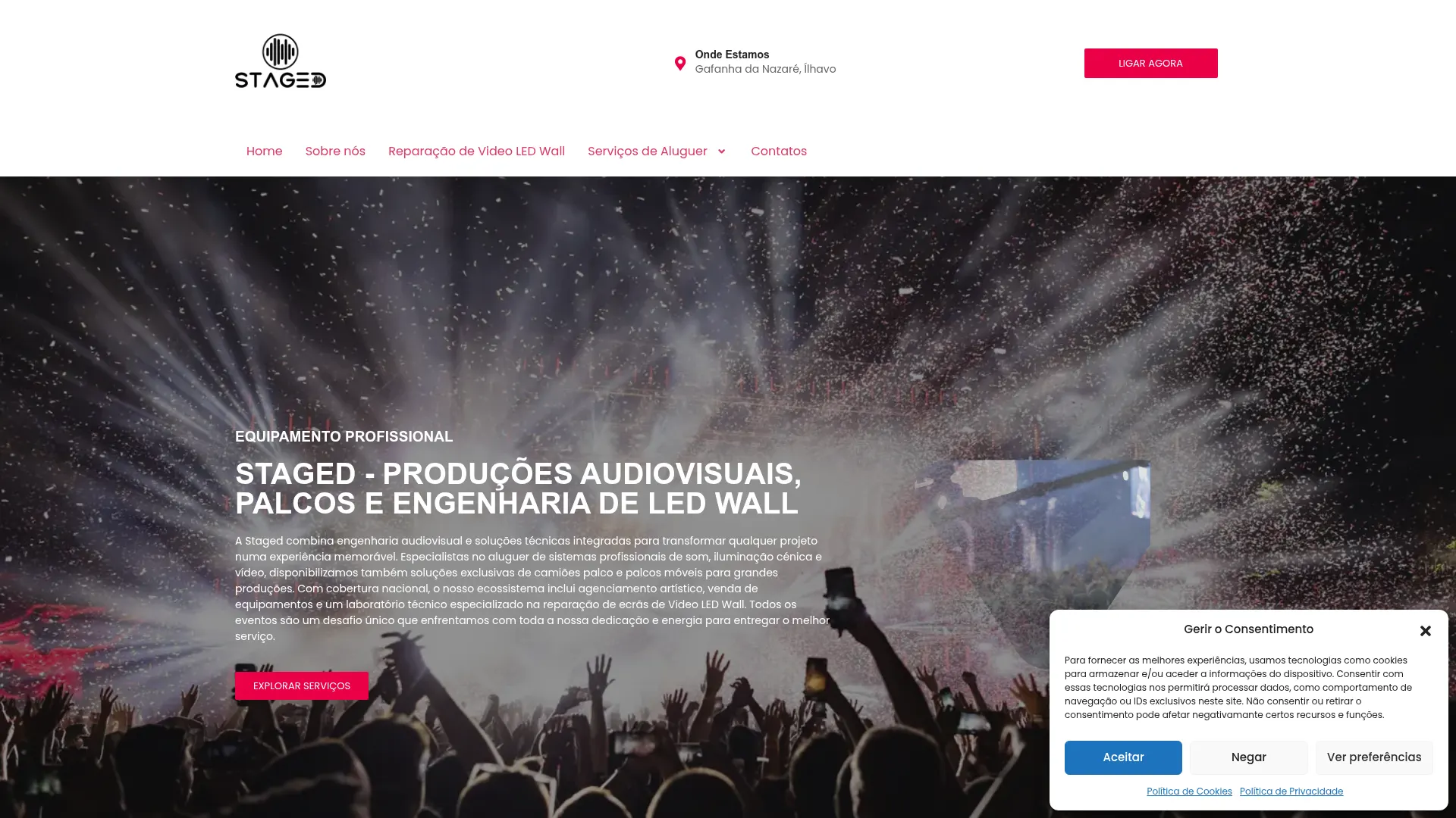 Staged official website screenshot