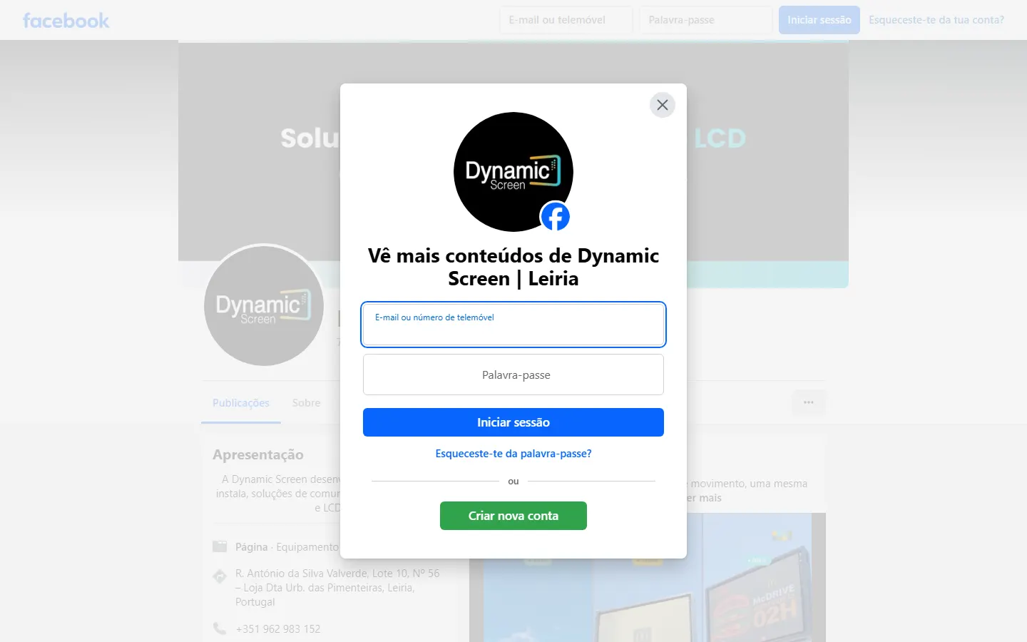 Dynamic Screen official website screenshot