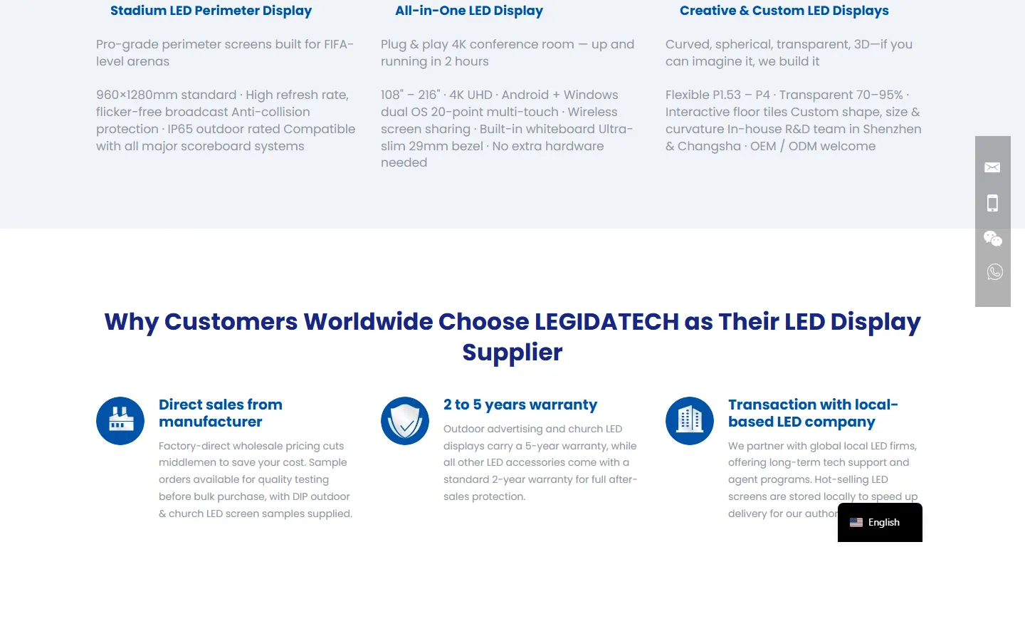 LedScreenFactory official website screenshot