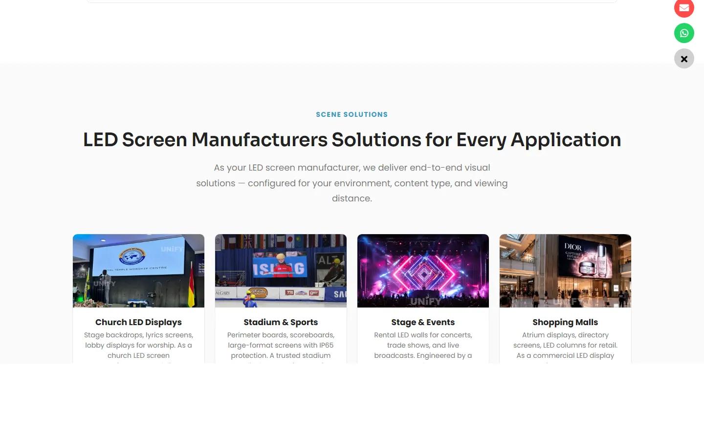 UnifyLED official website screenshot