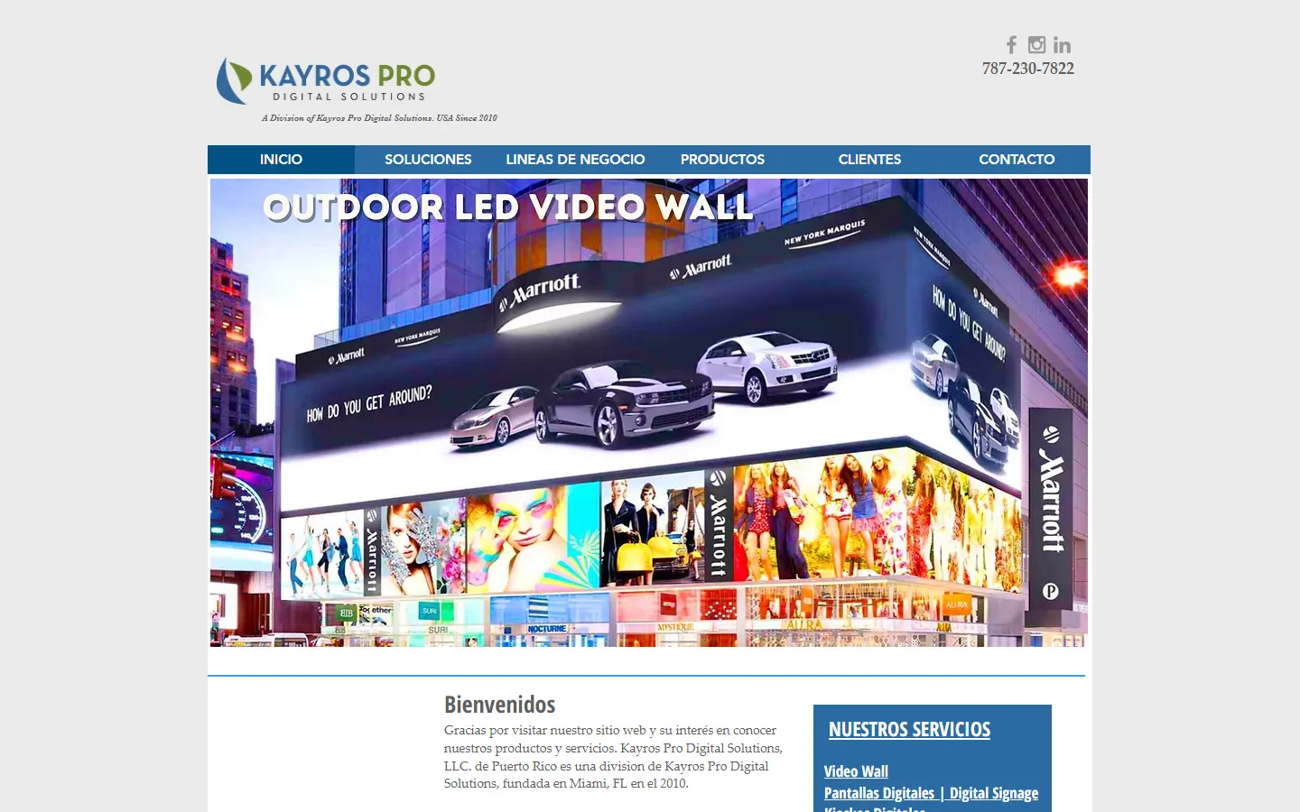 Kayros Pro Digital Solutions official website screenshot