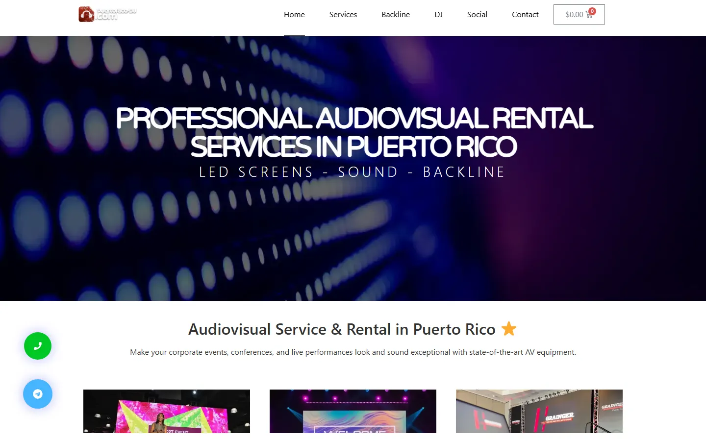Audiovisual Puerto Rico official website screenshot