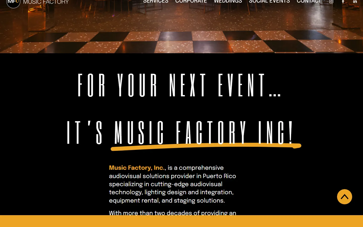 Music Factory, Inc. official website screenshot