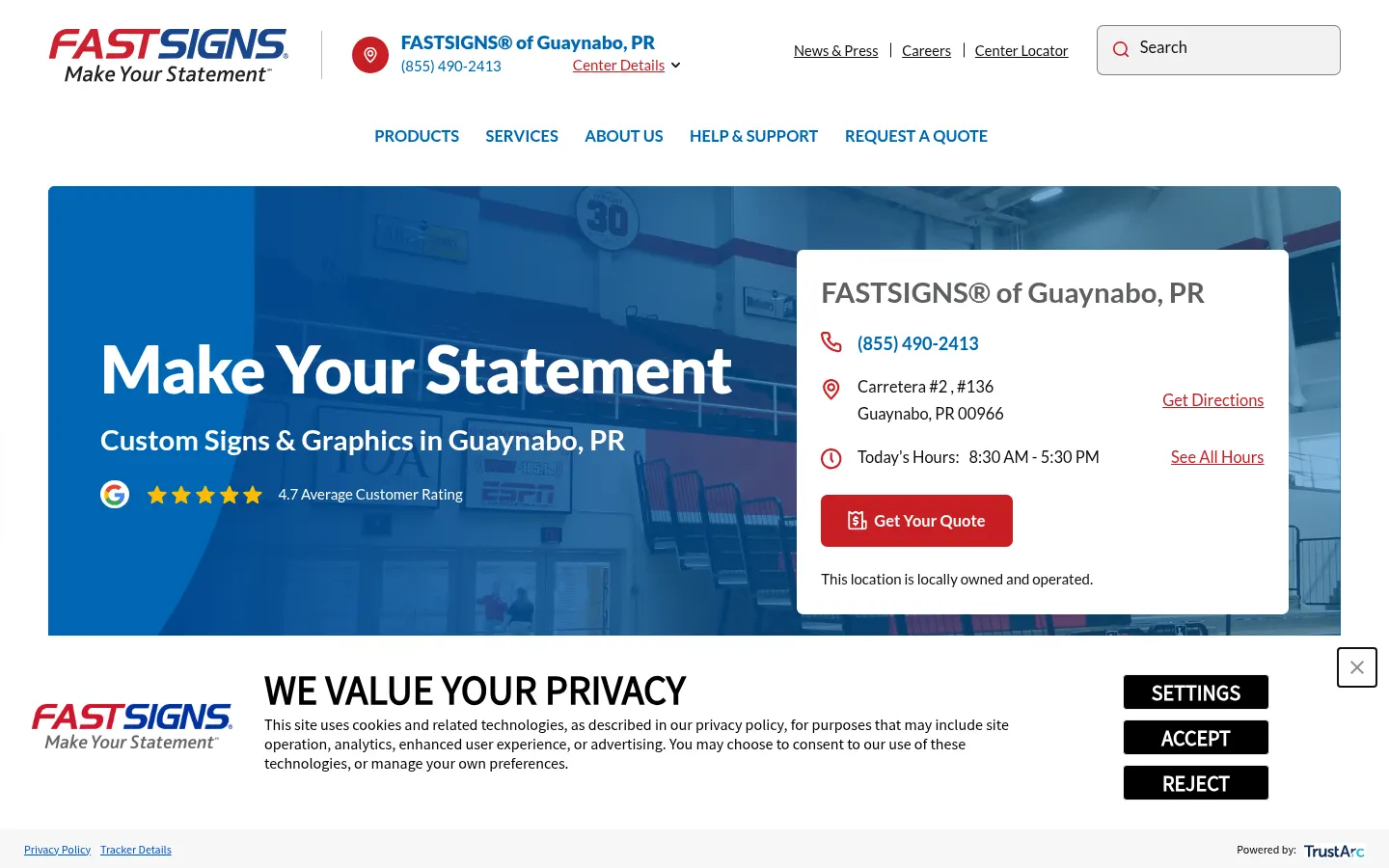 FASTSIGNS Puerto Rico official website screenshot