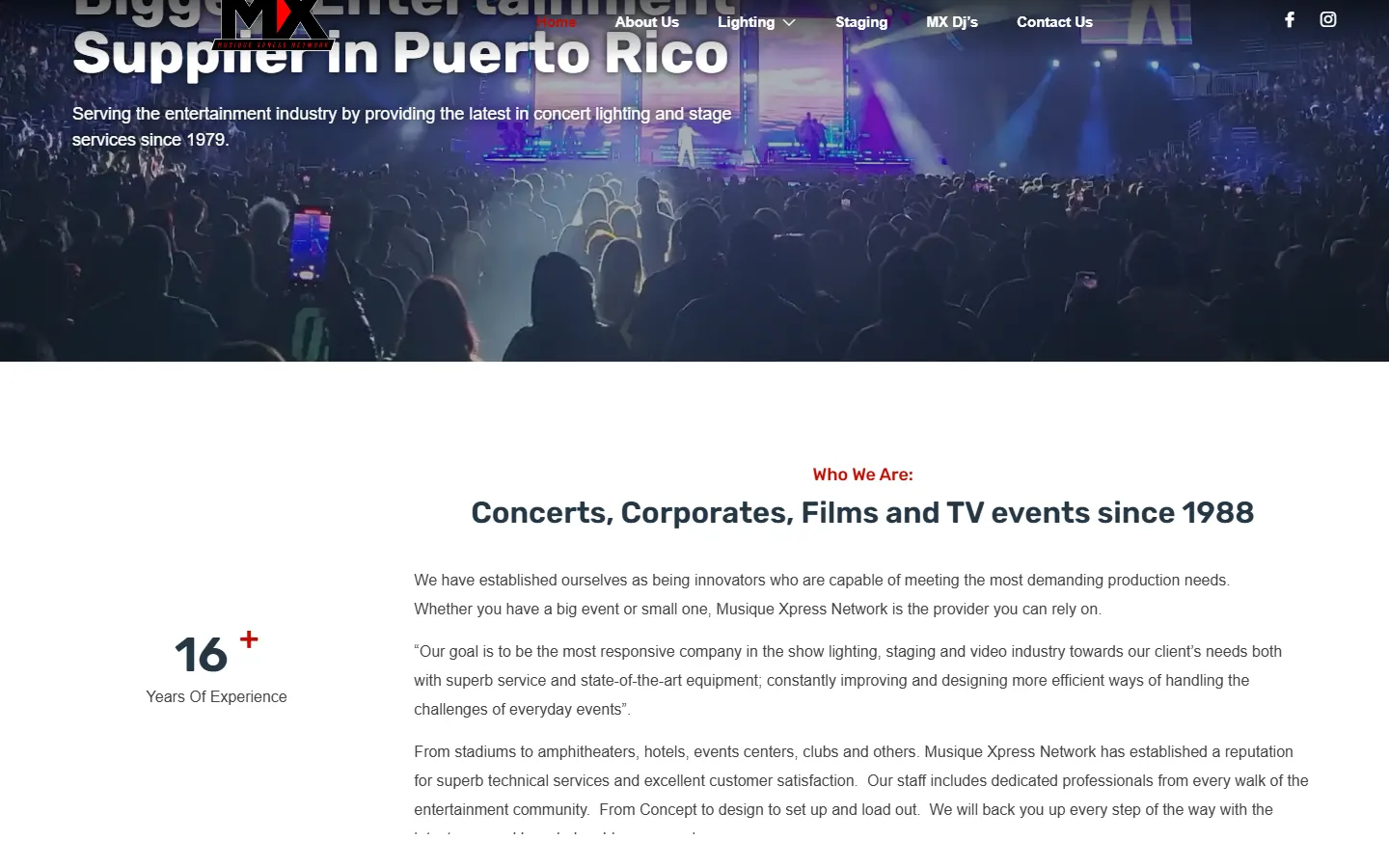 Music Express Network official website screenshot