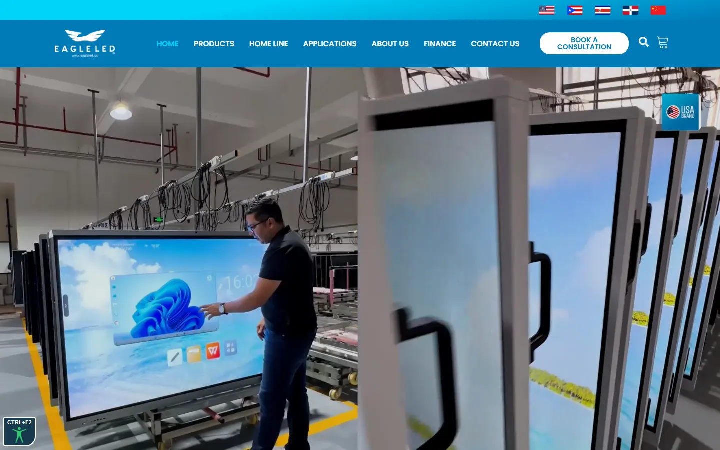 Eagle LED official website screenshot