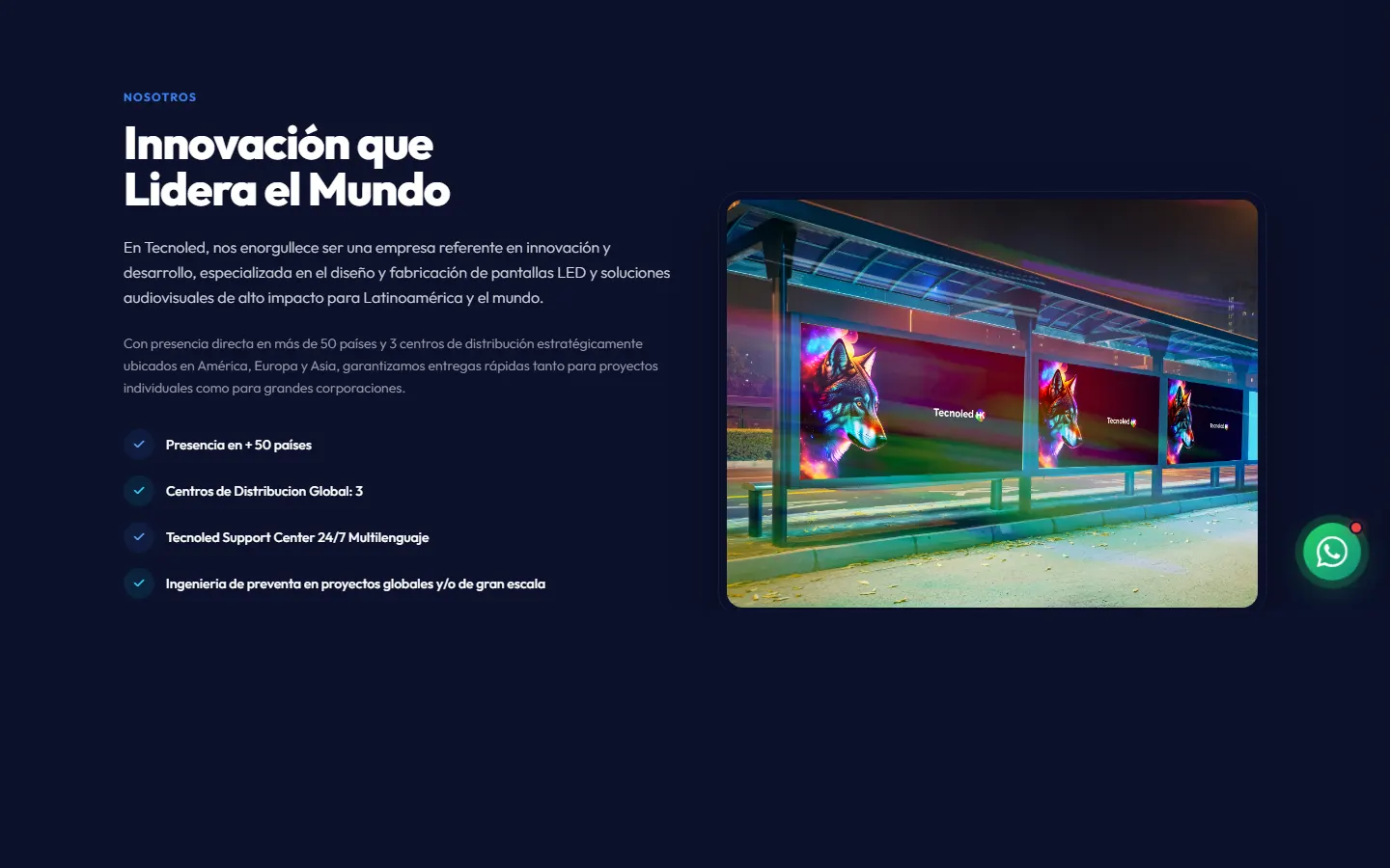 Tecnoled official website screenshot
