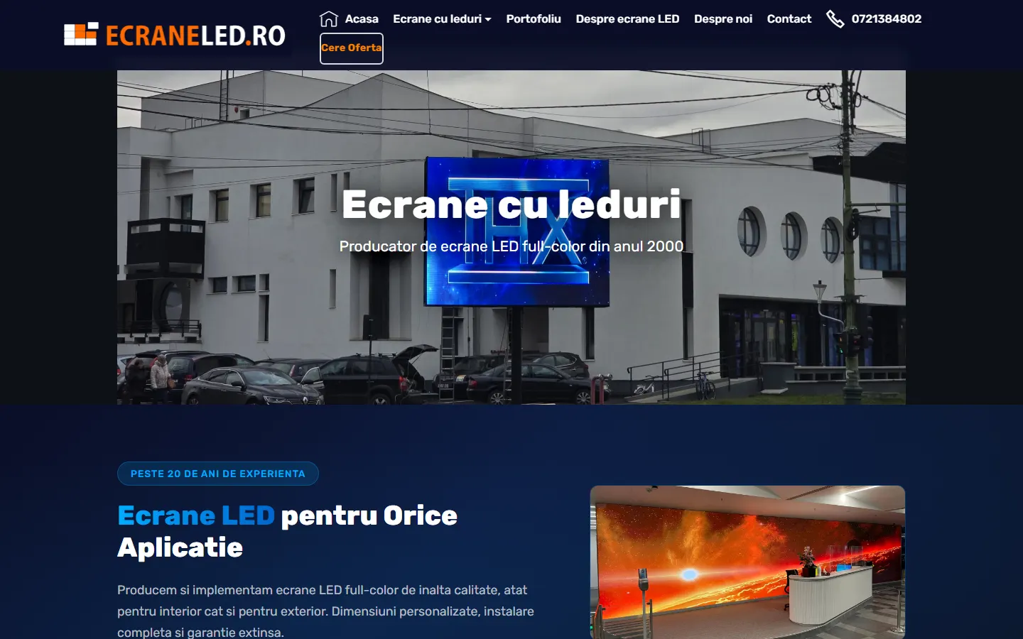EcraneLED official website screenshot