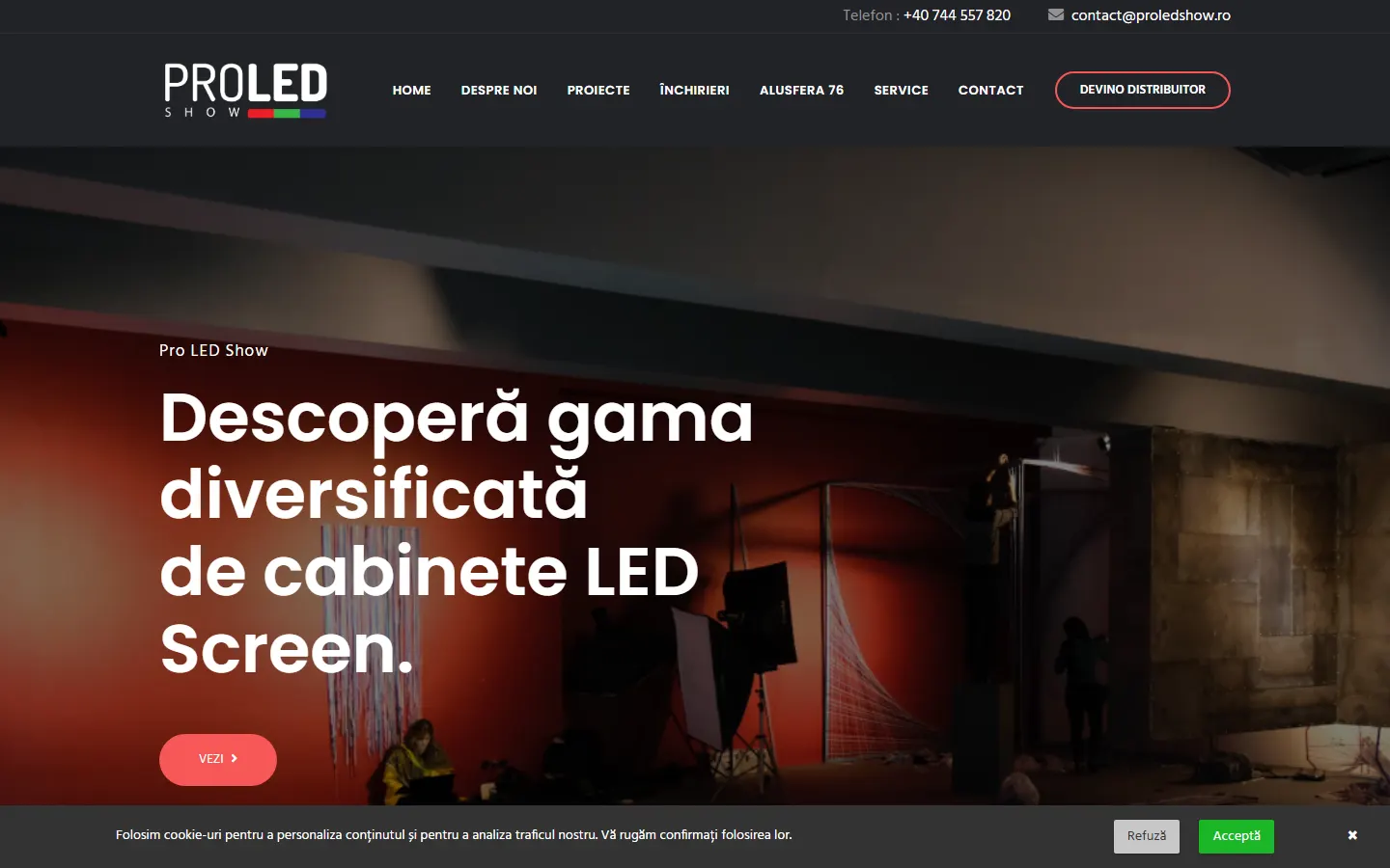 Pro LED Show official website screenshot