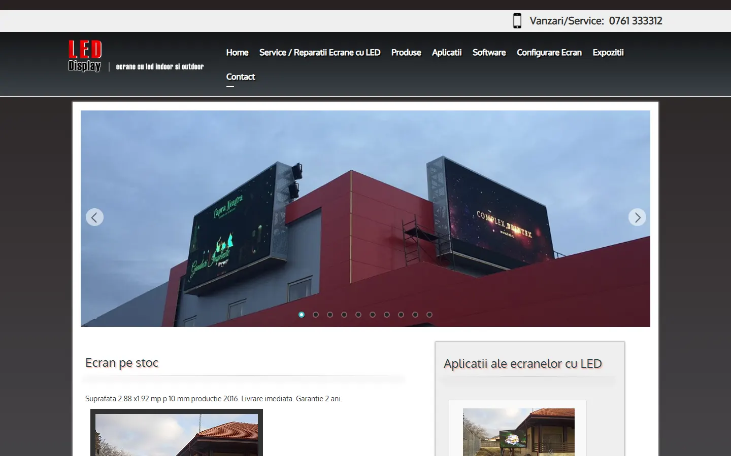 LED Display official website screenshot
