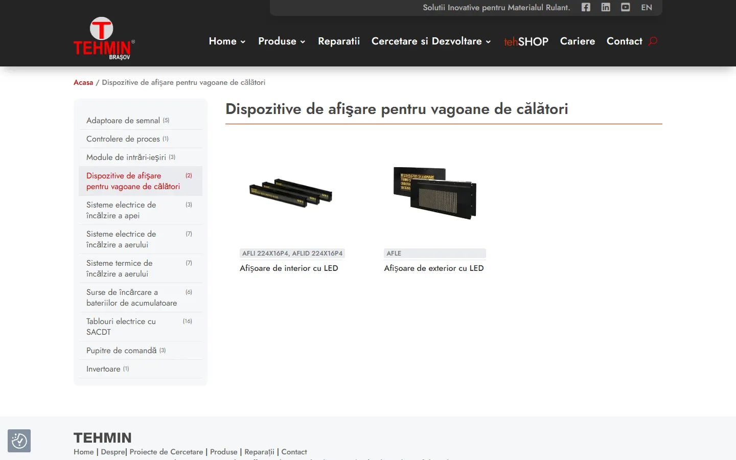 Tehmin official website screenshot