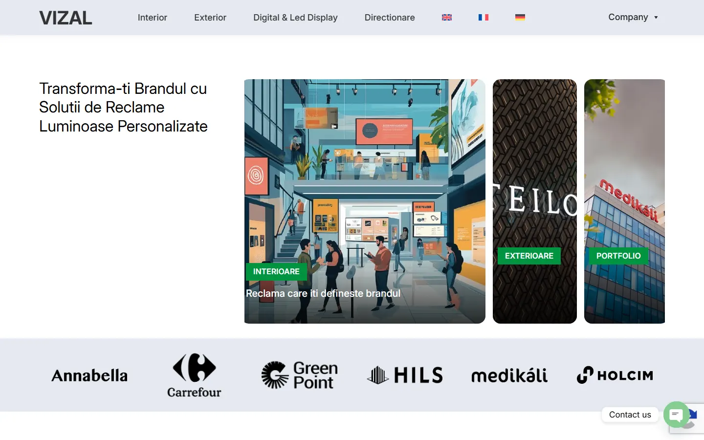 Vizal official website screenshot