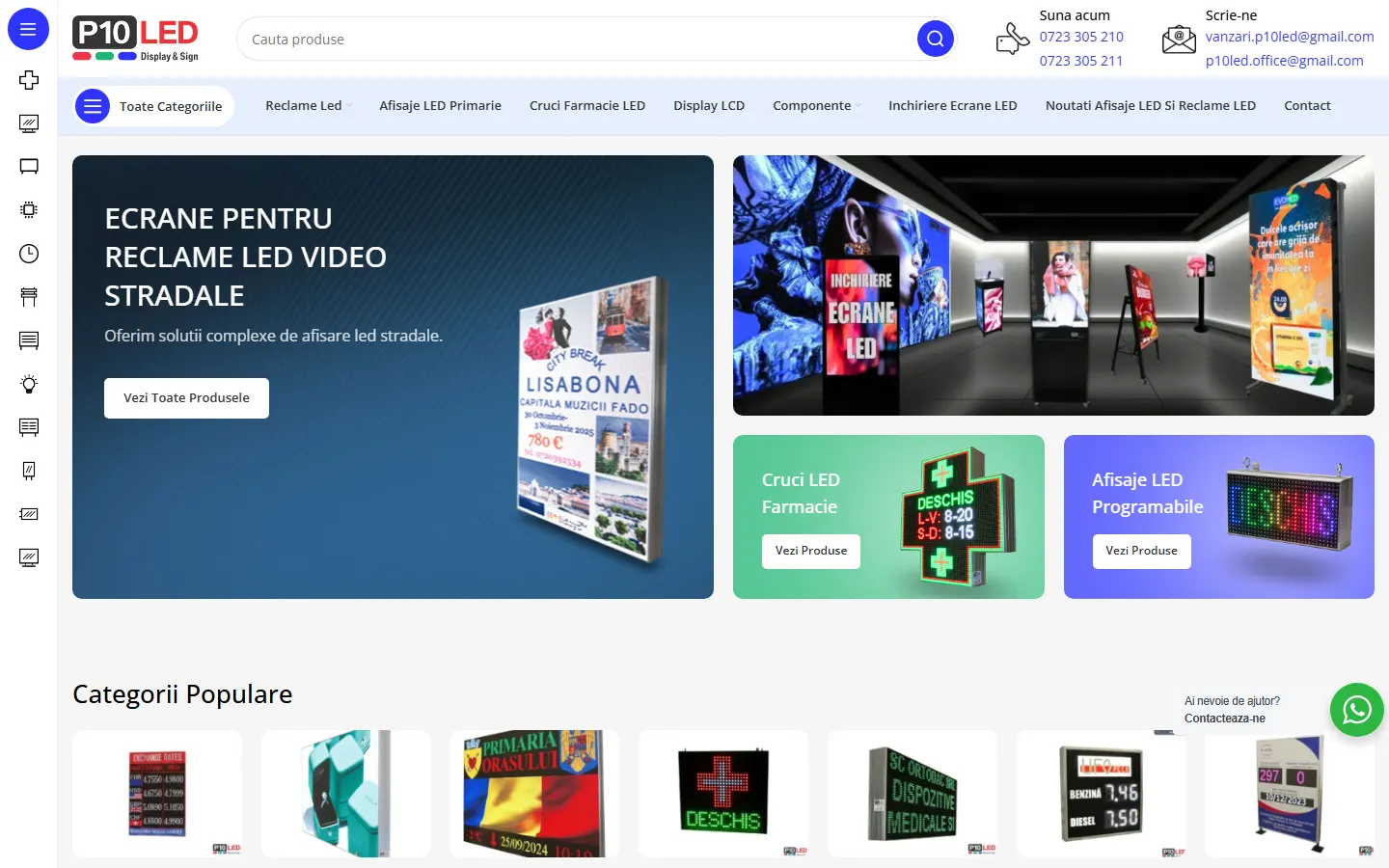 P10 LED official website screenshot