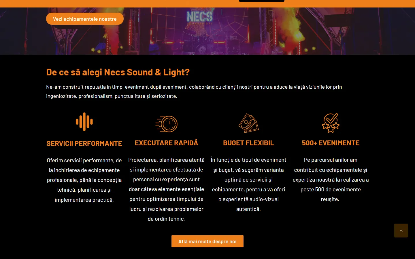 Necs Sound official website screenshot