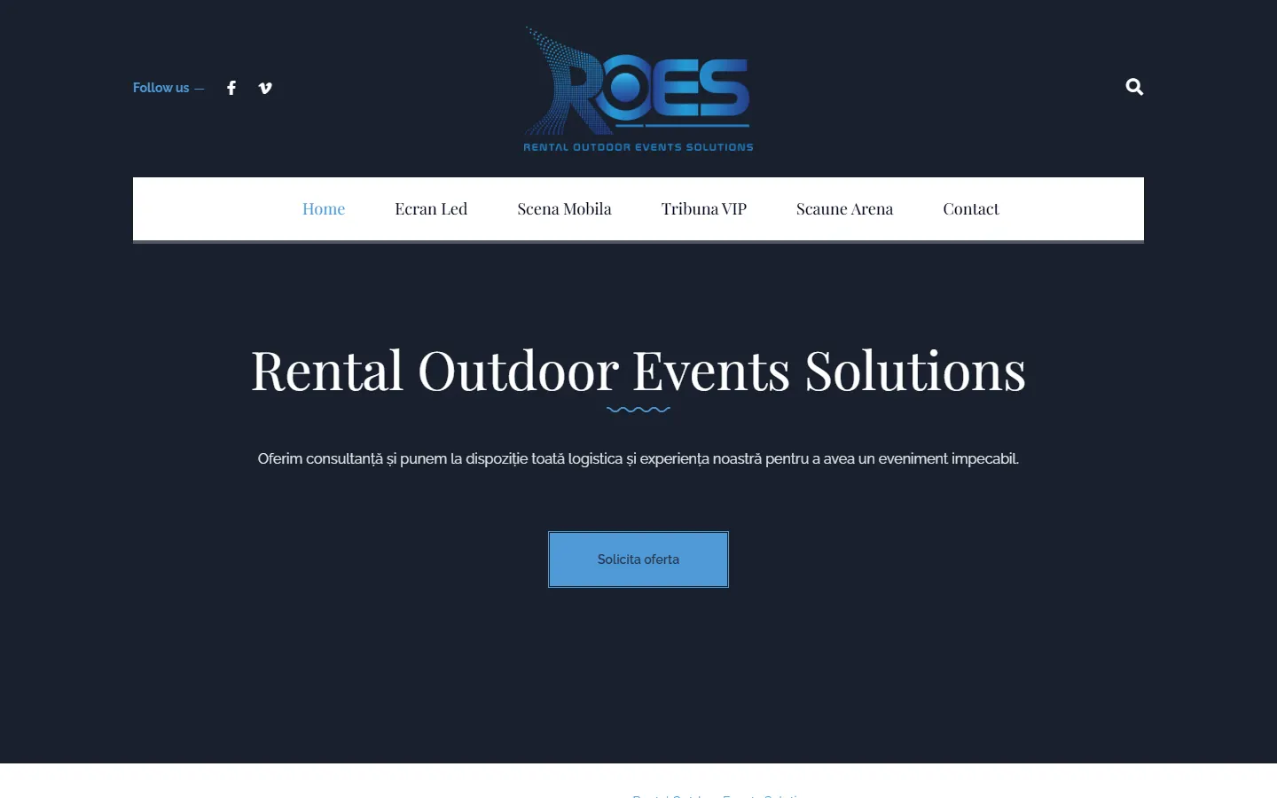 ROES official website screenshot