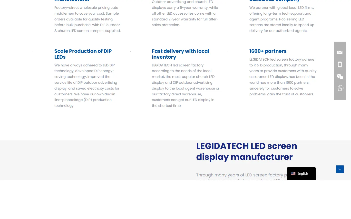 LedScreenFactory official website screenshot
