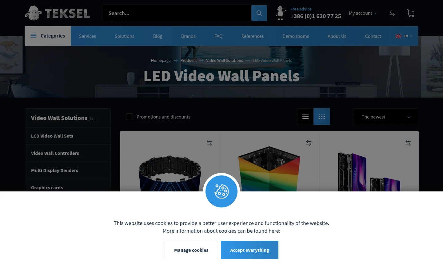 TEKSEL LED video wall panels official website