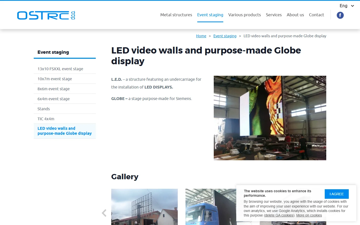 Ostrc LED video walls official website