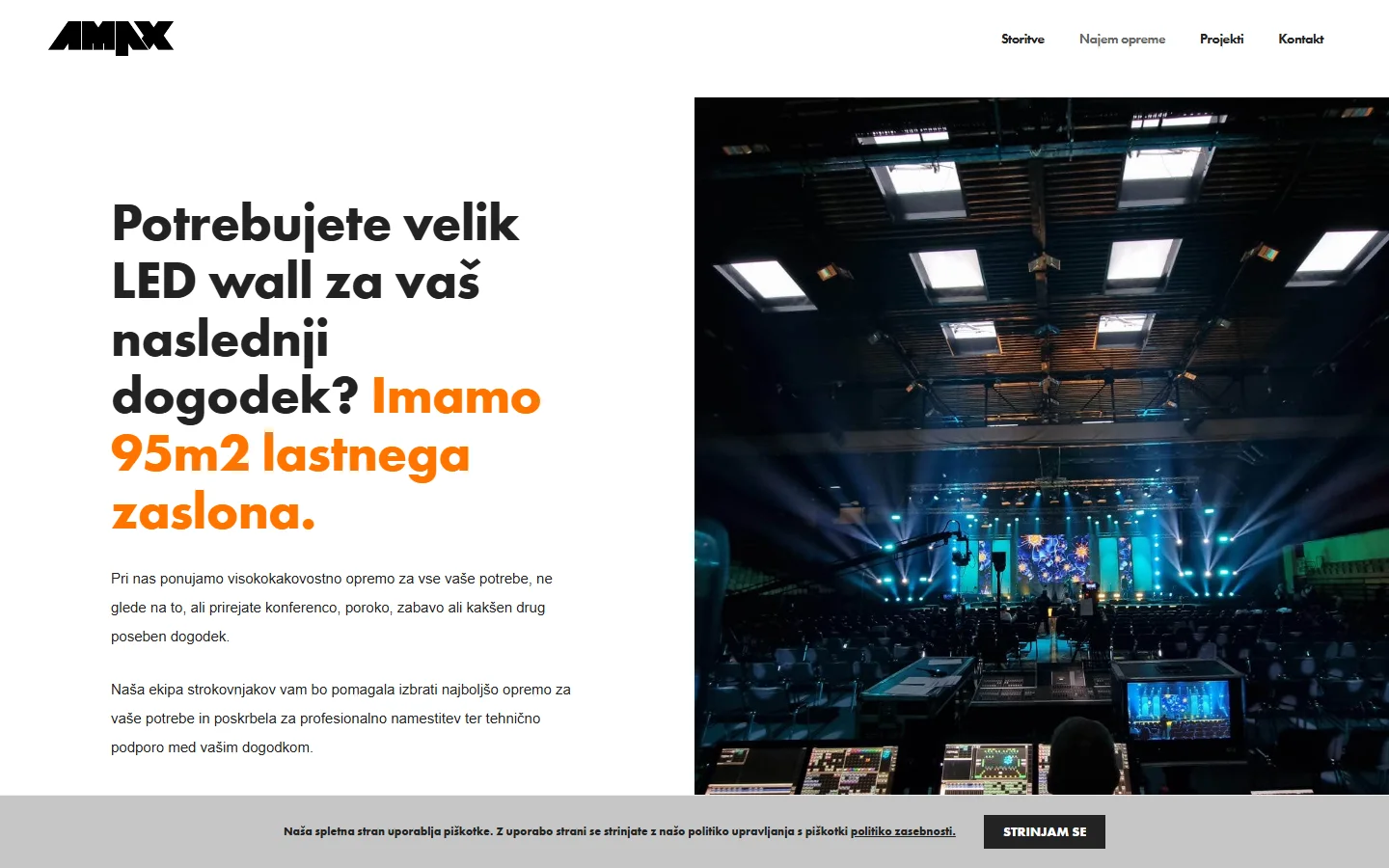 AMPX Agencija LED wall rental official website