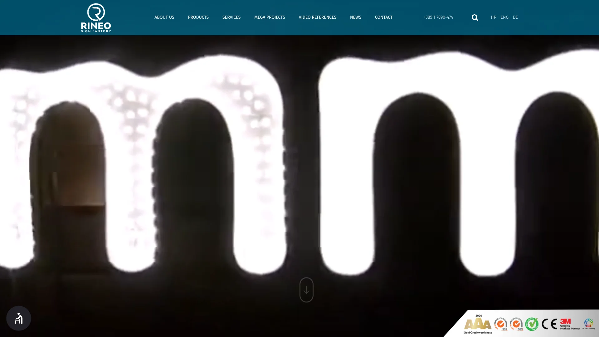 Rineo Digital official website — Croatian LED screen manufacturer
