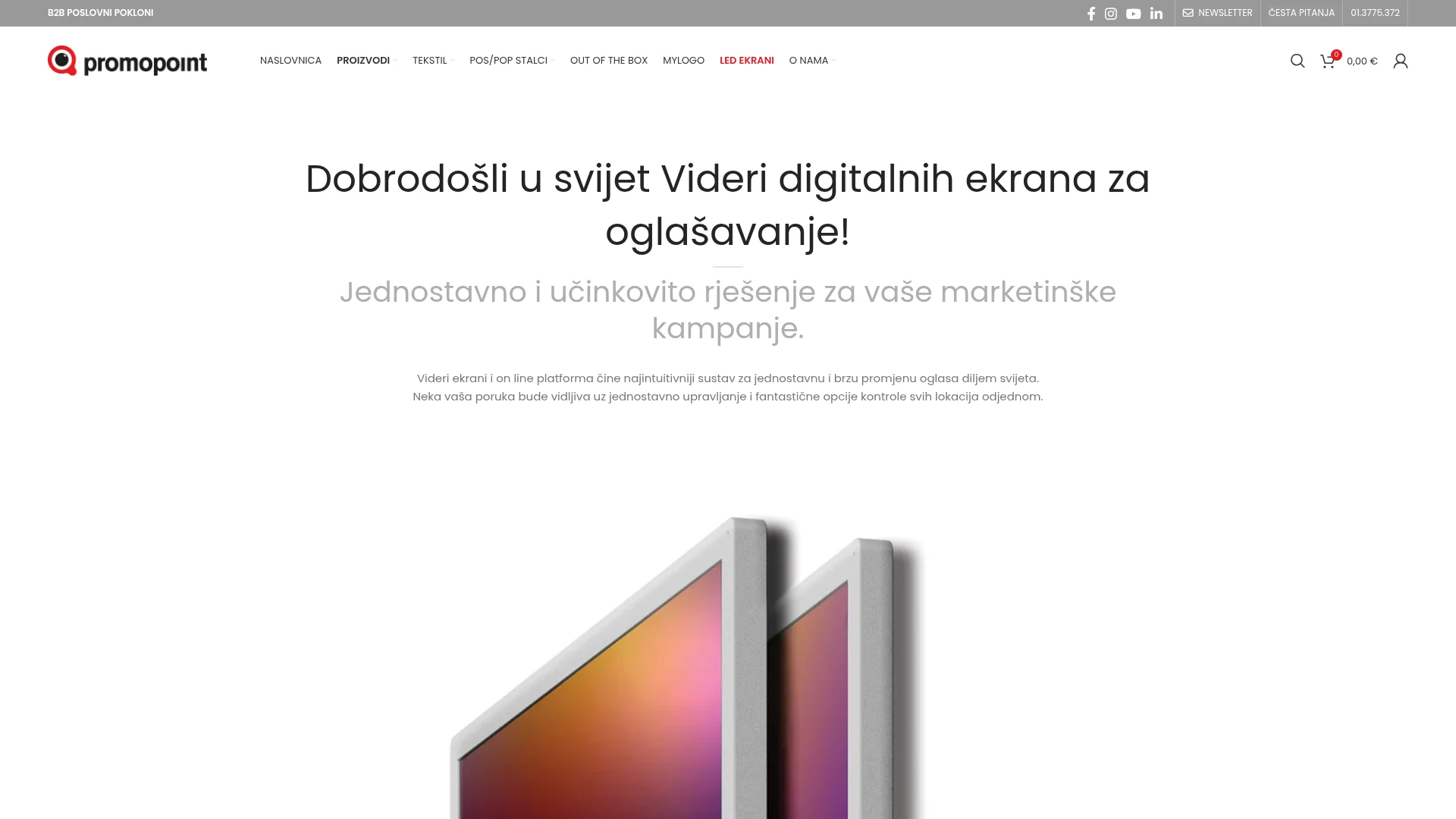 Holofiction official website — LED screens for purchase or rent, Zagreb