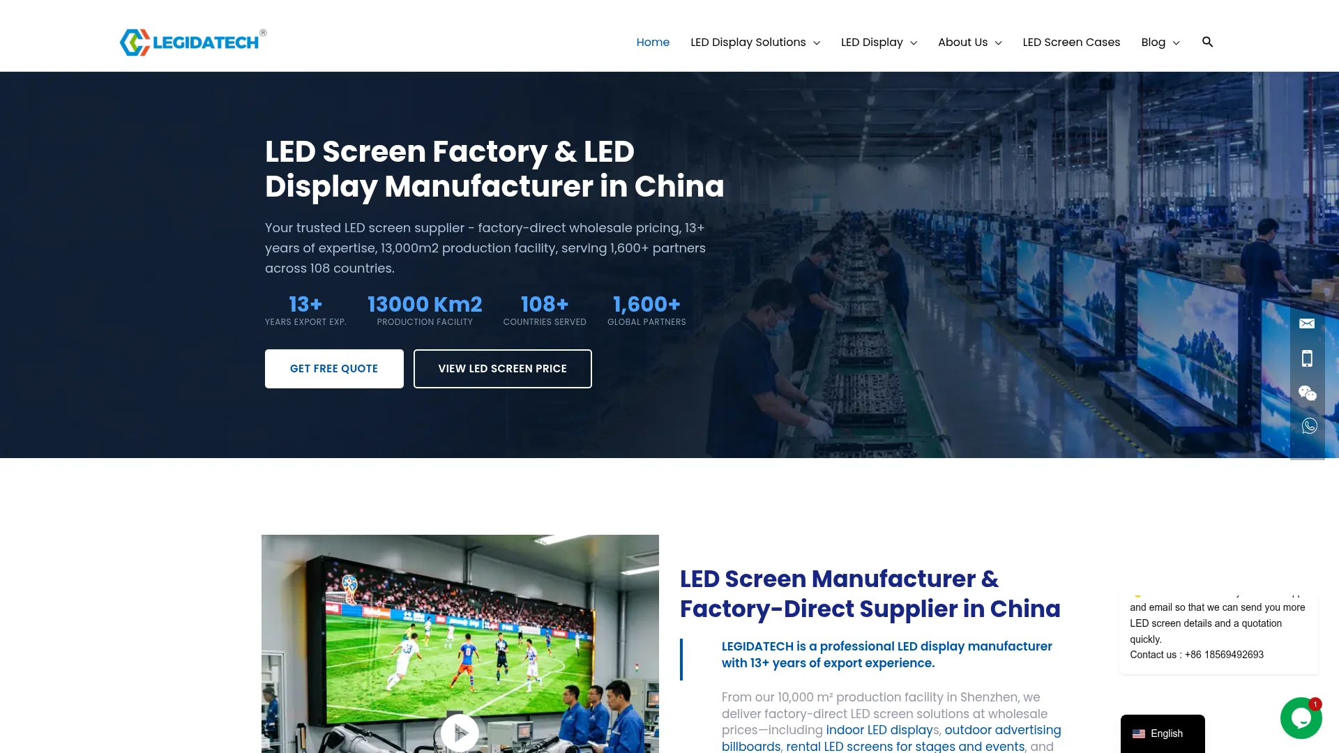 LEGIDATECH official website — LED screen factory and manufacturer