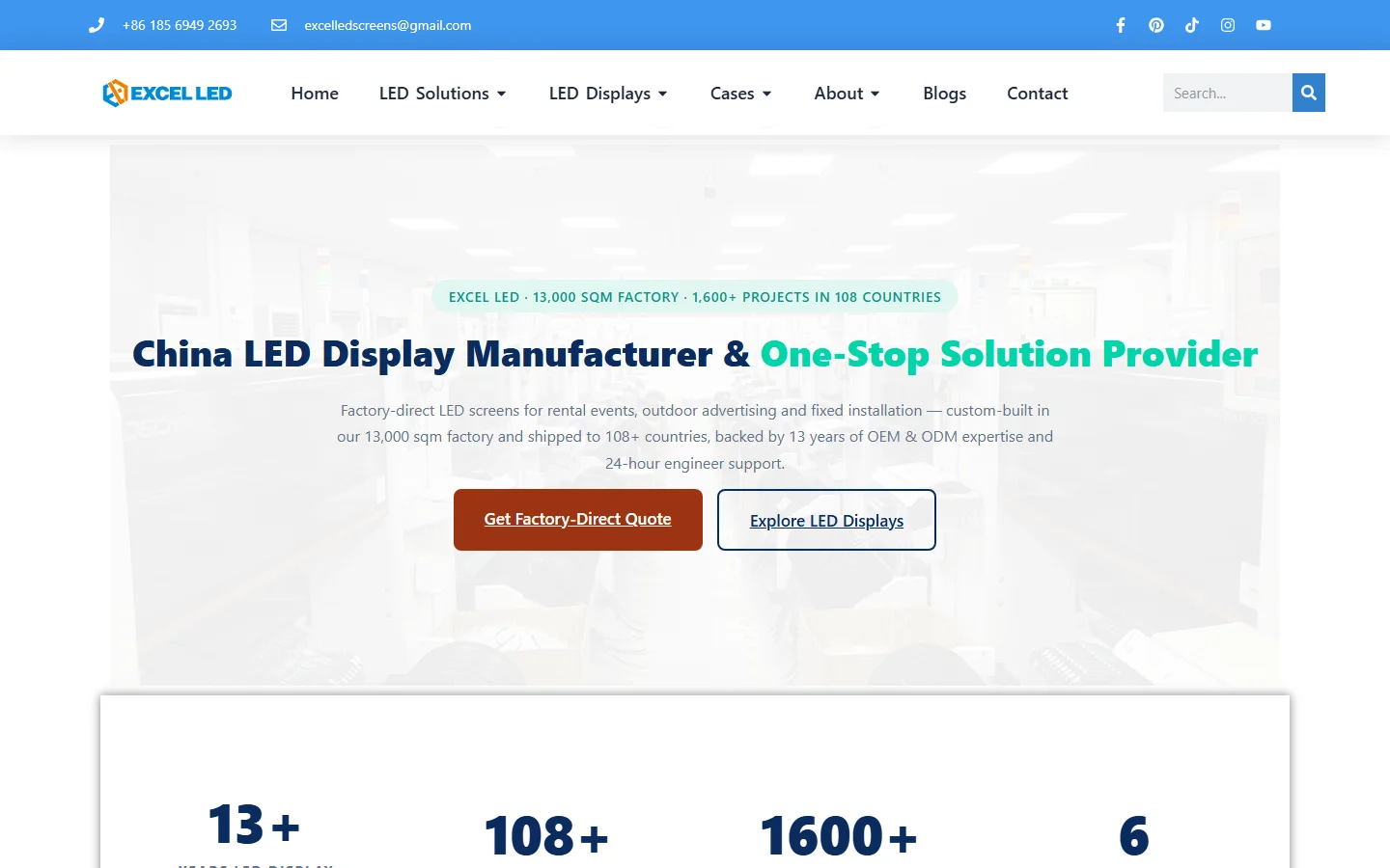 Excel LED official website — China LED display manufacturer and factory