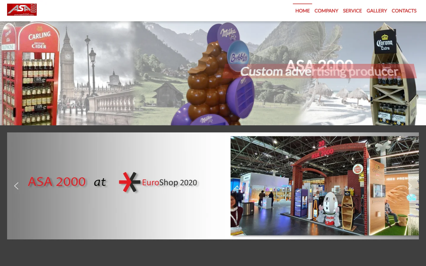 ASA 2000 official website — custom advertising producer Bulgaria