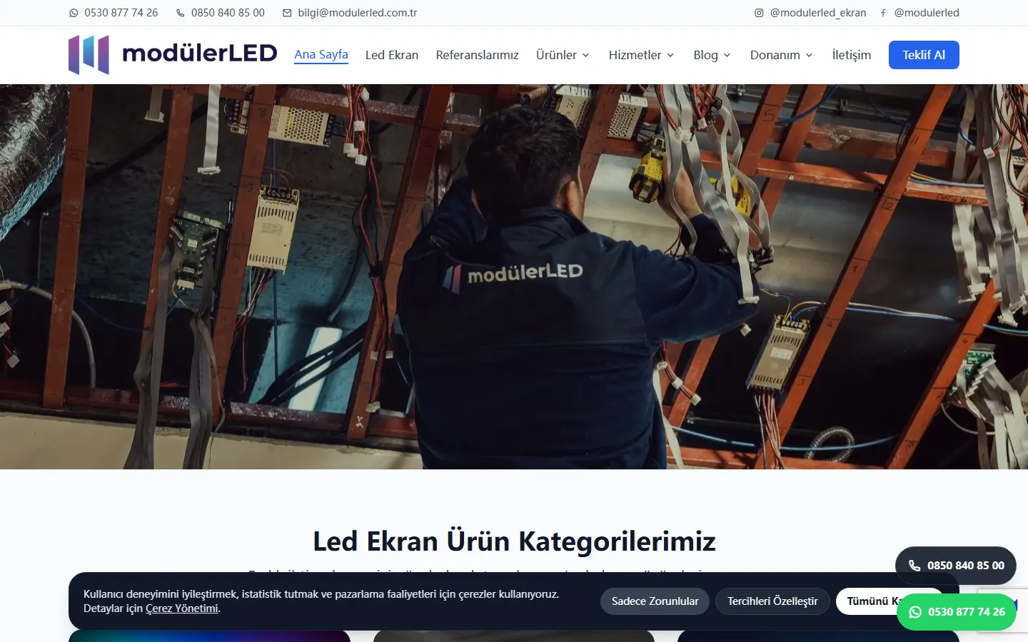 Modulerled official website screenshot