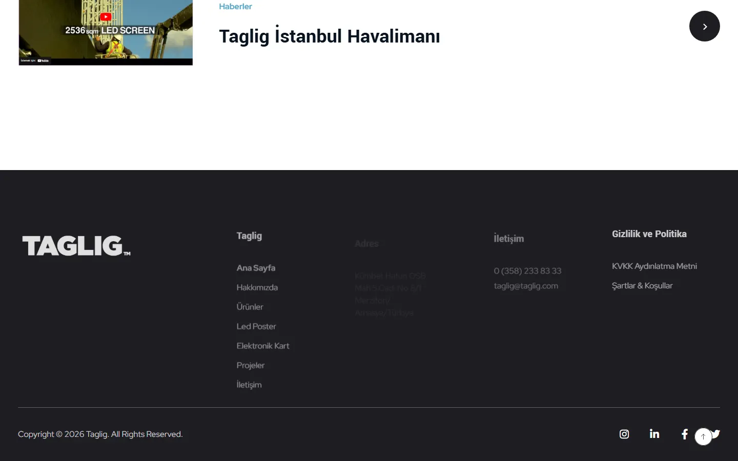 TAGLIG official website screenshot