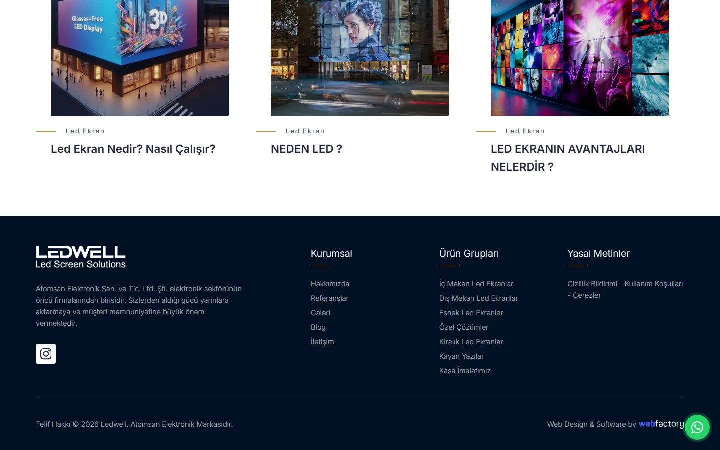 Ledwell official website screenshot