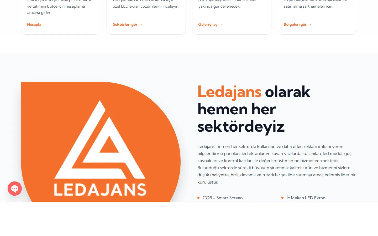 LED AJANS official website screenshot