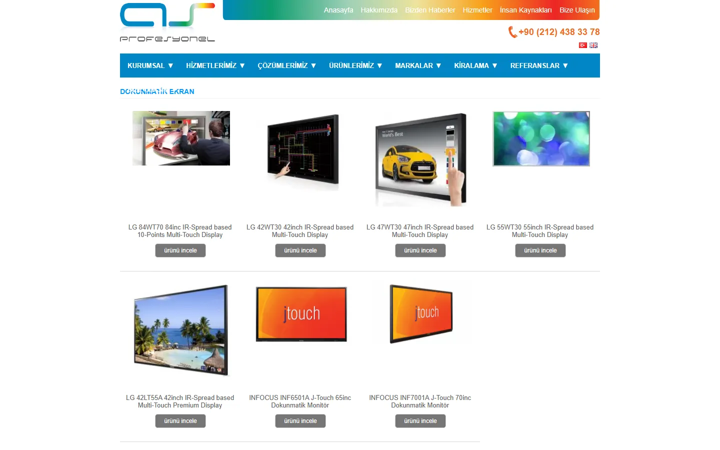 AS Profesyonel official website screenshot