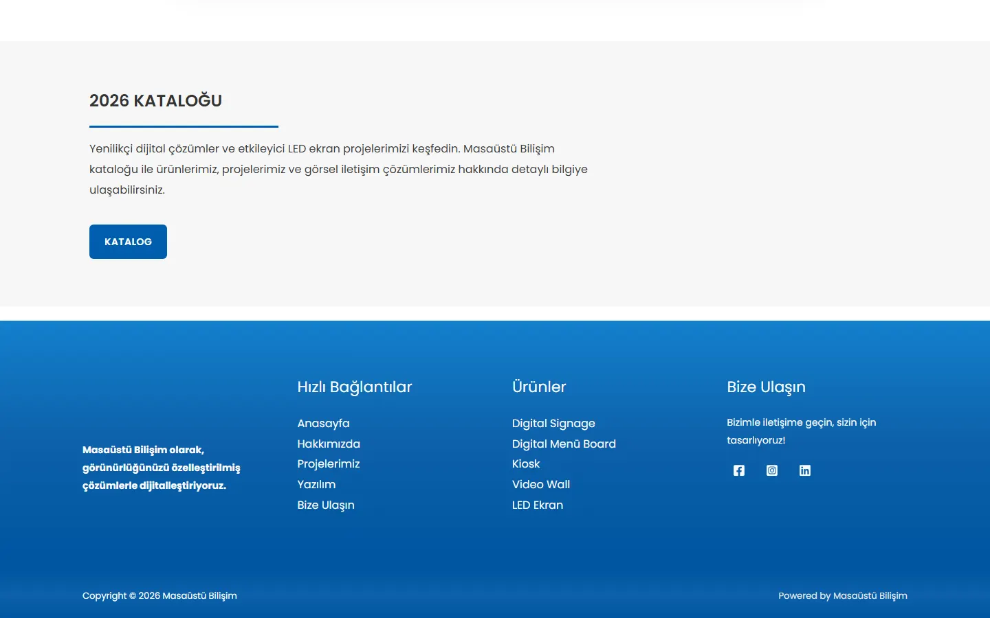 Masaüstü Bilişim official website screenshot