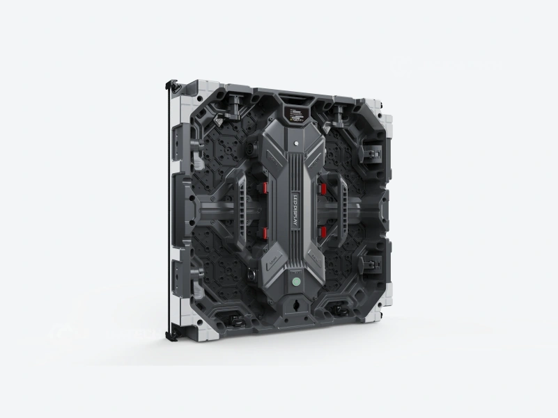 Side profile render showing the 82mm slim die-cast cabinet body