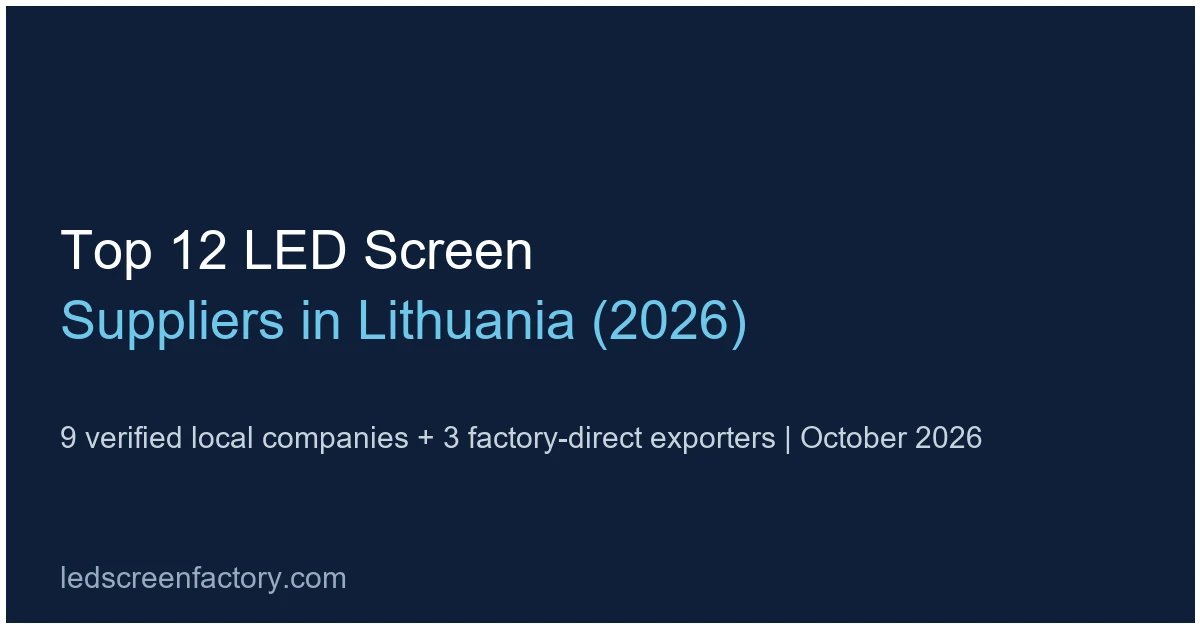 Top 12 LED screen suppliers in Lithuania 2026 — ranking cover, ledscreenfactory.com