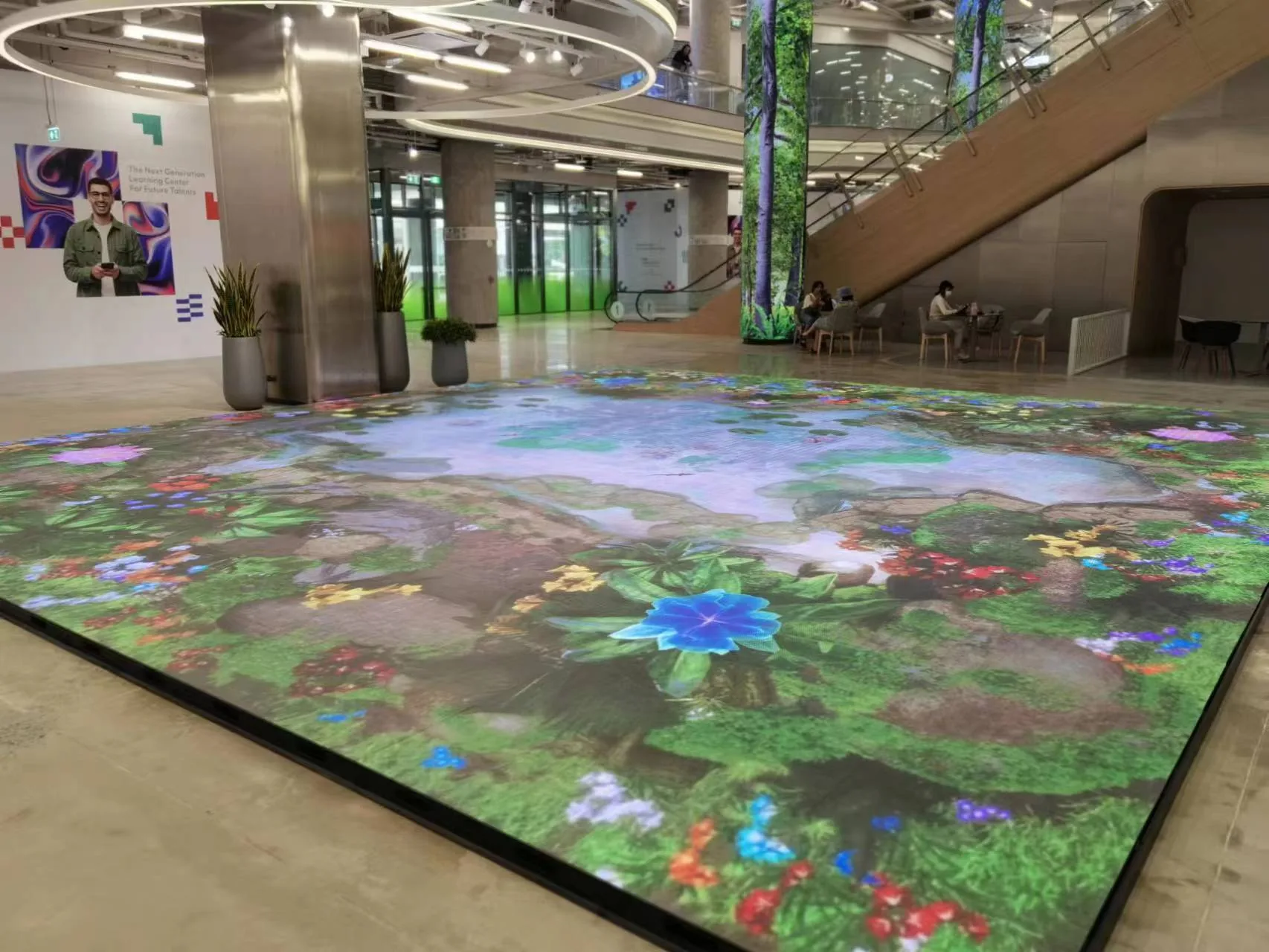 LG mall interactive floor screen project in Indonesia, 90 square meters