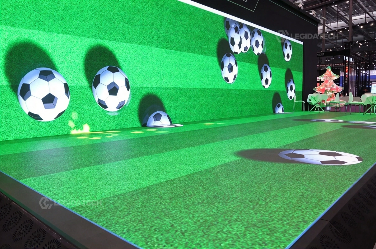 120 sqm P3.9 interactive floor tile screen project in Fujian, China